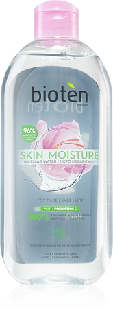 Bioten Skin Moisture água micelar para limpeza e remoção de maquilhagem para peles secas e sensíveis
