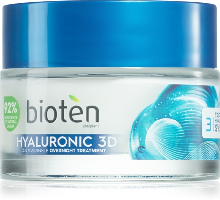 Bioten Hyaluronic 3D hydrating night cream for first wrinkles
