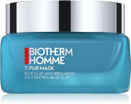 Biotherm Homme T - Pur Blue Face Clay čistiaca maska pre hydratáciu pleti a minimalizáciu pórov