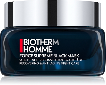 Biotherm Homme Force Supreme maseczka odmładzająca na noc czarny