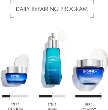 Biotherm Blue Pro-Retinol Multi Correct Cream daugybinio poveikio korekcinis kremas nuo senėjimo požymių su retinoliu