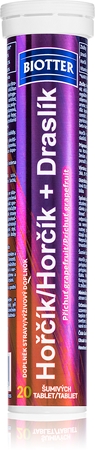 Biotter Hořčík + Draslík grapefruit šumivé tablety k zajištění elektrolytické rovnováhy