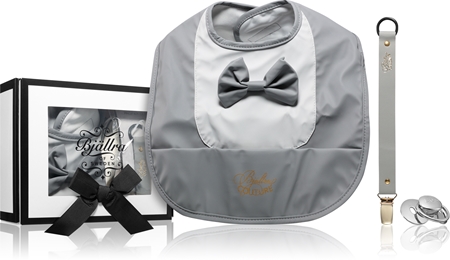 Bjällra of Sweden Gift Set Grey Bow dárková sada (pro miminka)