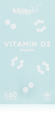 BjökoVit Vitamin D3 2000 I.E. Vegan Kapseln für eine normale Funktion des Immunsystems, gesunde Knochen und Zähne und gute Muskelaktivität