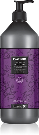 Black Professional Line Line Platinum No Yellow Shampoo Šampūns bez sulfātiem dzelteno toņu neitralizēšanai