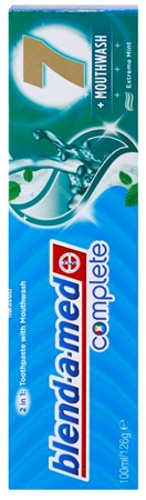 Blend-a-med Complete 7 + Mouthwash Extreme Mint Zahnpasta und Mundwasser 2 in 1 für den kompletten Schutz Ihrer Zähne