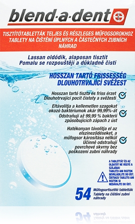 Blend-a-dent Long Lasting Freshness tablettes nettoyantes pour appareils dentaires amovibles et prothèses dentaires