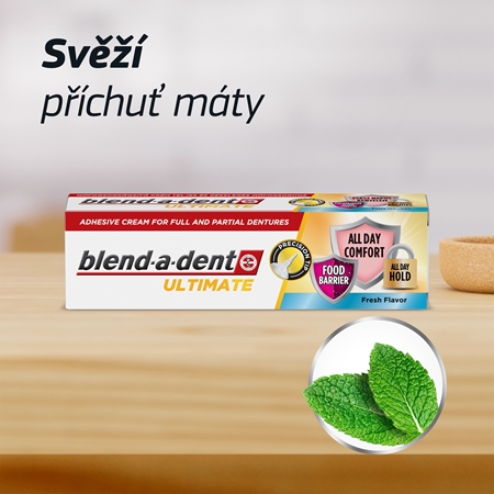 Blend-a-dent Ultimate Fresh fixační krém pro úplné a částečné zubní náhrady