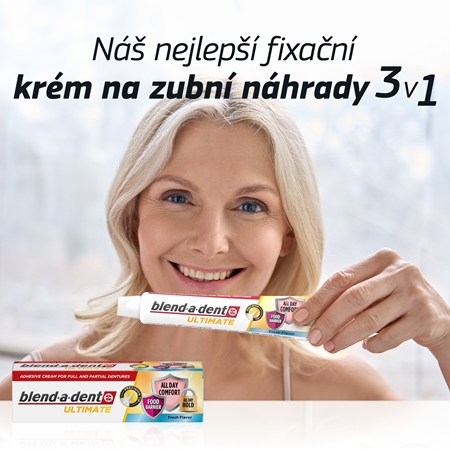 Blend-a-dent Ultimate Fresh fixační krém pro úplné a částečné zubní náhrady