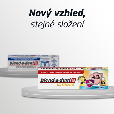 Blend-a-dent Ultimate Fresh fixační krém pro úplné a částečné zubní náhrady