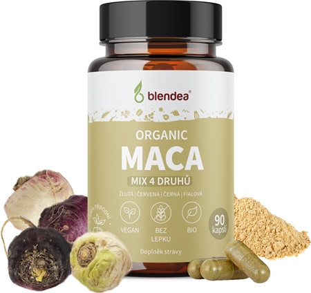Blendea Organic Maca kapsle pro podporu fyzického a duševního zdraví
