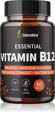 Blendea Essential Vitamin B12 kapsuly na podporu zníženia miery únavy a vyčerpania