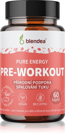 Blendea Pure Energy Pre-Workout kapsle pro podporu spalování tuků
