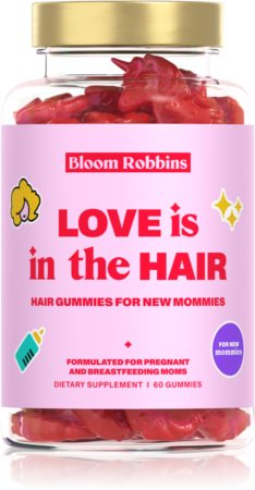 Bloom Robbins LOVE is in the HAIR Hair gummies for new mommies Kauwürfel für das Haar