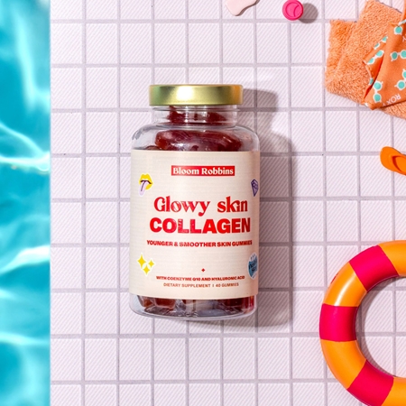 Bloom Robbins Glowy skin COLLAGEN YOUNGER & SMOOTHER SKIN POWDER Kauwürfel für ein strahlendes Aussehen der Haut