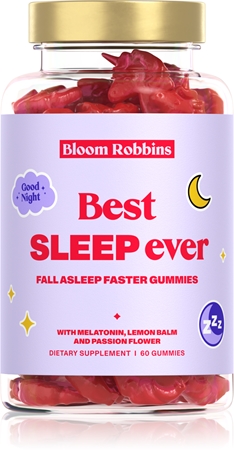 Bloom Robbins Best SLEEP ever - Fall asleep faster gummies žvýkací kostičky pro podporu spánku a regenerace