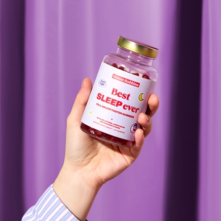 Bloom Robbins Best SLEEP ever - Fall asleep faster gummies Kauwürfel zur Förderung von Schlaf und Regeneration