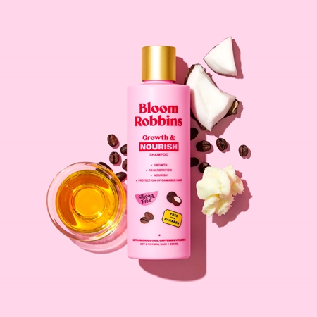 Bloom Robbins Growth & Nourish champô para cabelo saudável e bonito