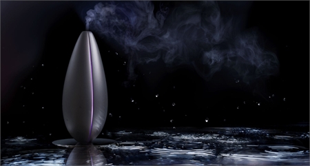 Bloomy Lotus Bud Black diffuseur d’huiles essentielles ultrasonique et humidificateur d’air