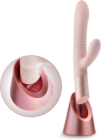 Blush Fraya vibrator with clitoral stimulator