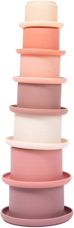 Bo Jungle B- Stacking Cups Lovely Pink stohovací kelímky do koupele