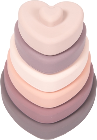 Bo Jungle B-Silicone Stacking Hearts torre apilable