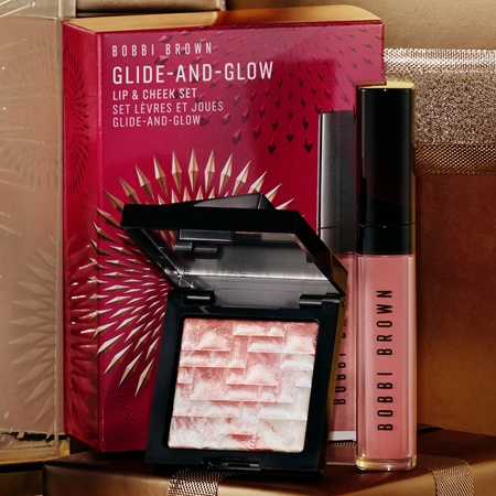 Bobbi Brown Holiday Glide-and-Glow Lip & Cheek Set darilni set za popoln videz
