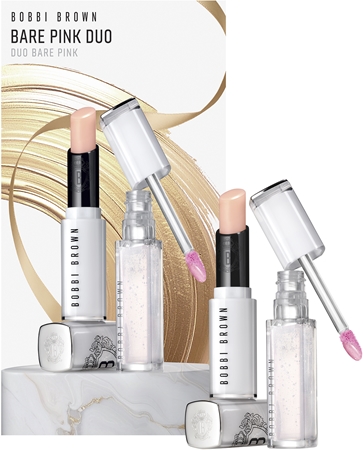 Bobbi Brown Holiday Bare Pink Duo gift set for lips