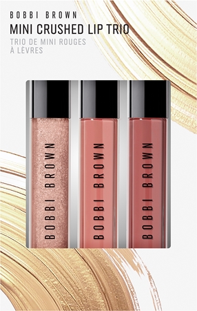 Bobbi Brown Holiday Mini Crushed Lip Trio Dāvanu komplekts lūpām (tonis) Bare Sparkle / Force of Nature / In the Buff