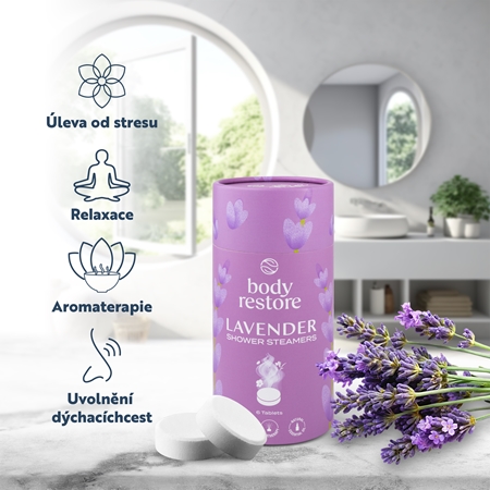 Body Restore Lavender Shower Steamers tablety do sprchy s vůní levandule