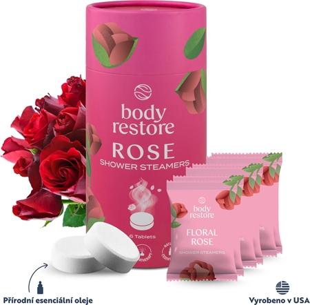 Body Restore Rose Shower Steamers tablety do sprchy s vôňou ruží