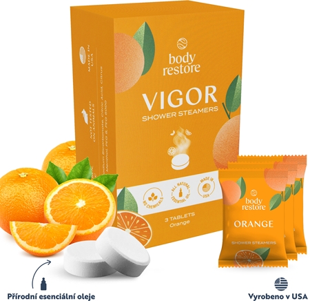 Body Restore Vigor Shower Steamers tablety do sprchy