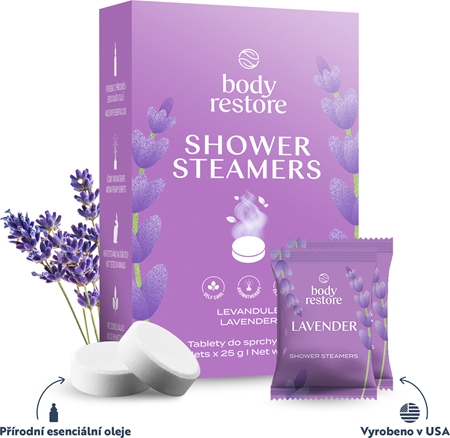 Body Restore Lavender Shower Steamers tablety do sprchy s vůní levandule