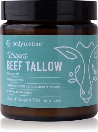 Body Restore Whipped Beef Tallow Balm Eucalyptus & Mint Nourishing Body Cream