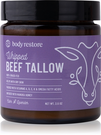 Body Restore Whipped Beef Tallow Balm Lavender Nourishing Body Cream