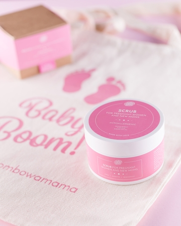 BodyBoom Scrub Hypoallergenic Body Scrub For Pregnant Women And Young Mothers