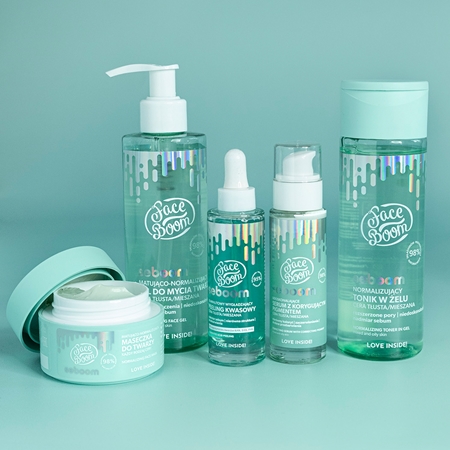BodyBoom FaceBoom Seboom smoothing facial exfoliator for oily and combination skin