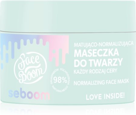 BodyBoom FaceBoom Seboom masque purifiant et matifiant pour peaux mixtes à grasses