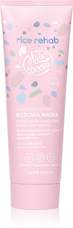 BodyBoom HairBoom Rice Rehab- 4 in 1 Multifunctional Rice Hair Mask masca de par pentru par fin, degradat