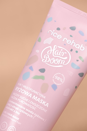 BodyBoom HairBoom Rice Rehab- 4 in 1 Multifunctional Rice Hair Mask masca de par pentru par fin, degradat