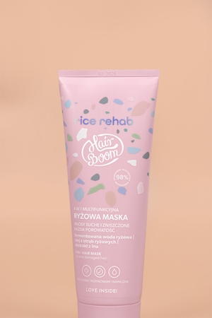 BodyBoom HairBoom Rice Rehab- 4 in 1 Multifunctional Rice Hair Mask masca de par pentru par fin, degradat