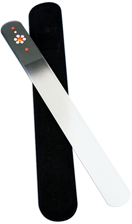 Bohemia Crystal Swarovski Big Nail File with Flower pilă de unghii