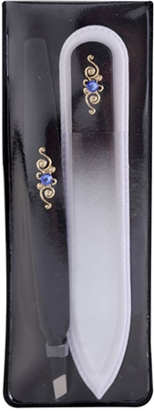 Bohemia Crystal Bohemia Swarovski Nail File and Tweezers darčeková sada V. (pre perfektný vzhľad)