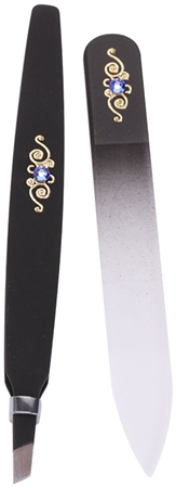 Bohemia Crystal Bohemia Swarovski Nail File and Tweezers darčeková sada V. (pre perfektný vzhľad)