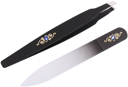 Bohemia Crystal Bohemia Swarovski Nail File and Tweezers darčeková sada V. (pre perfektný vzhľad)