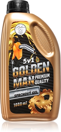 Bohemia Gifts & Cosmetics Industrial Golden Man gel de douche pour homme 5 en 1