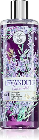 Bohemia Gifts & Cosmetics Flower Line Lavender umývací gél na telo a vlasy 4 v 1