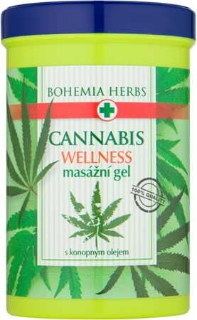 Bohemia Gifts & Cosmetics Cannabis gel para masaje con aceite de cáñamo
