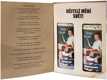 Bohemia Gifts & Cosmetics Kniha Učitelé Mění Svět darčeková sada