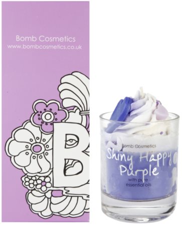 Bomb Cosmetics Piped Candle Shiny Happy Purple vonná svíčka